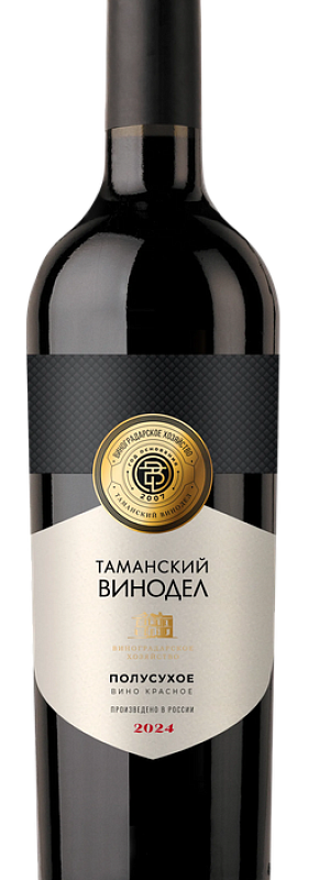 Вино полусухое красное "Таманский Винодел"